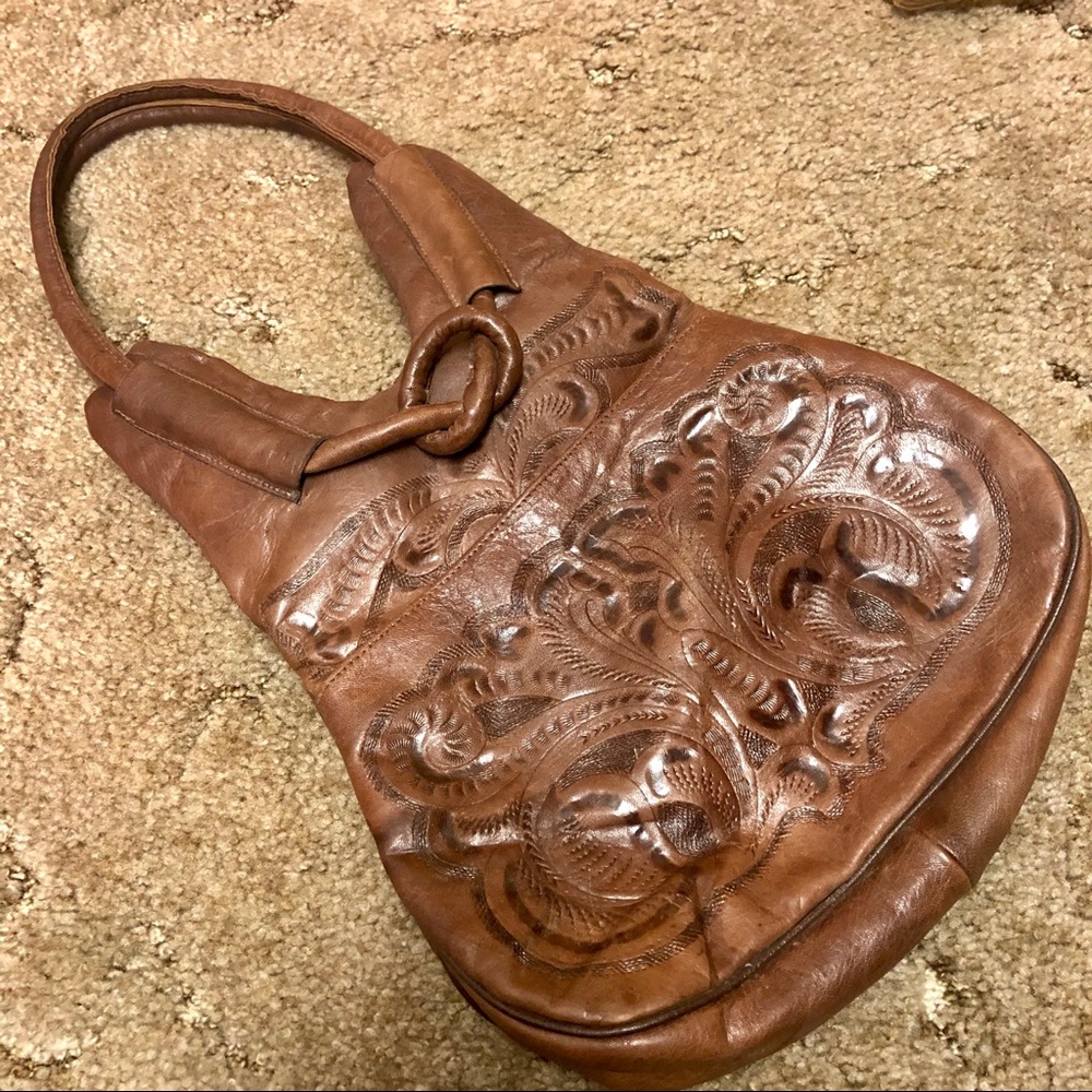 Vintage Hand Toed Leather Shoulder Bag
